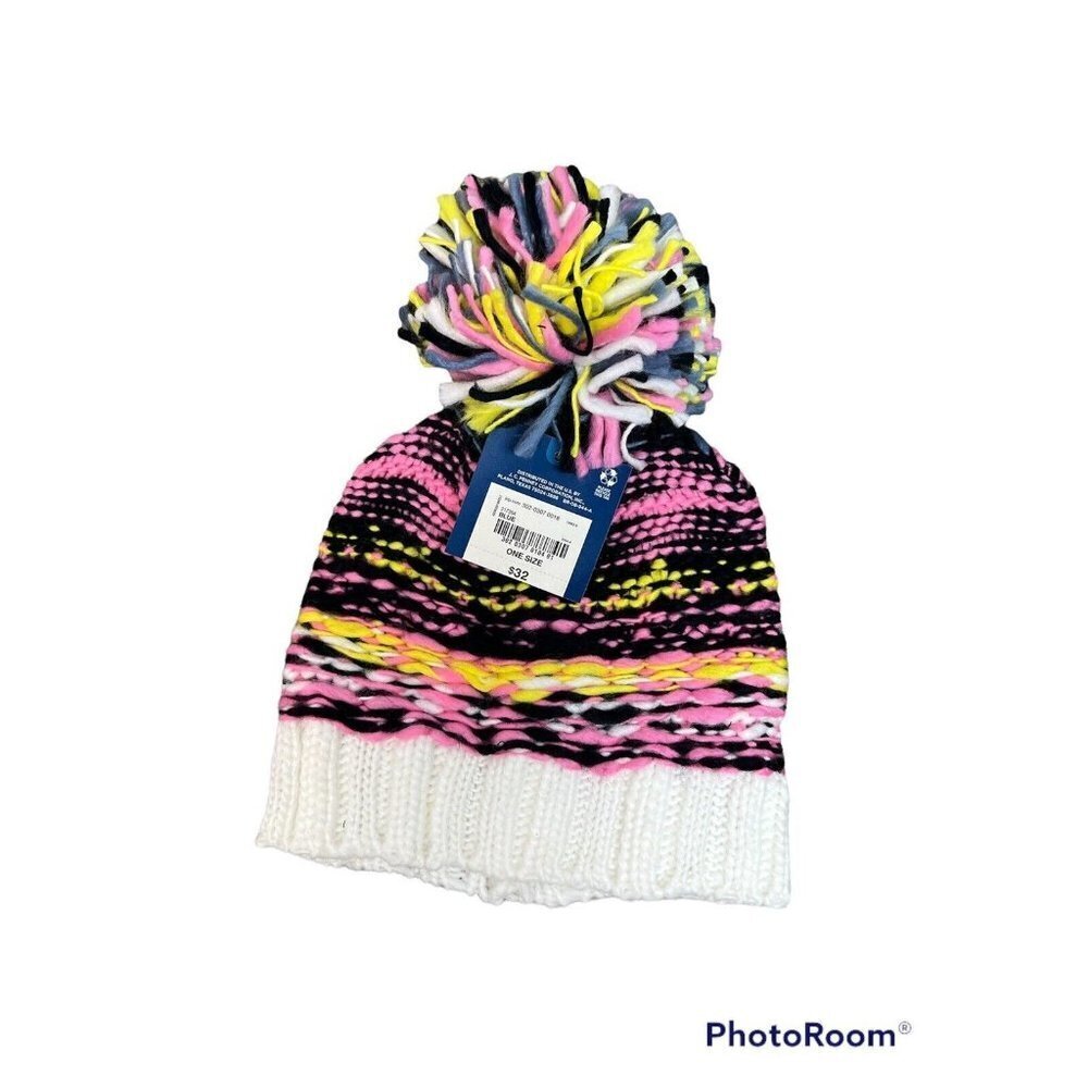 BEANIE NWT JR. GIRL'S ONE SIZE ARIZONA COLORFUL With YARN (sku9)